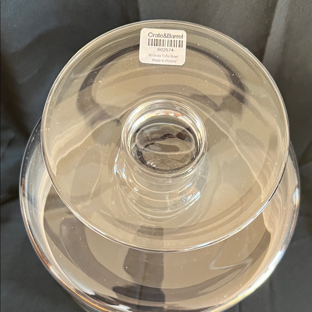Crate&Barrel Transparent Glass Trifle Bowl - Picture 3 of 5